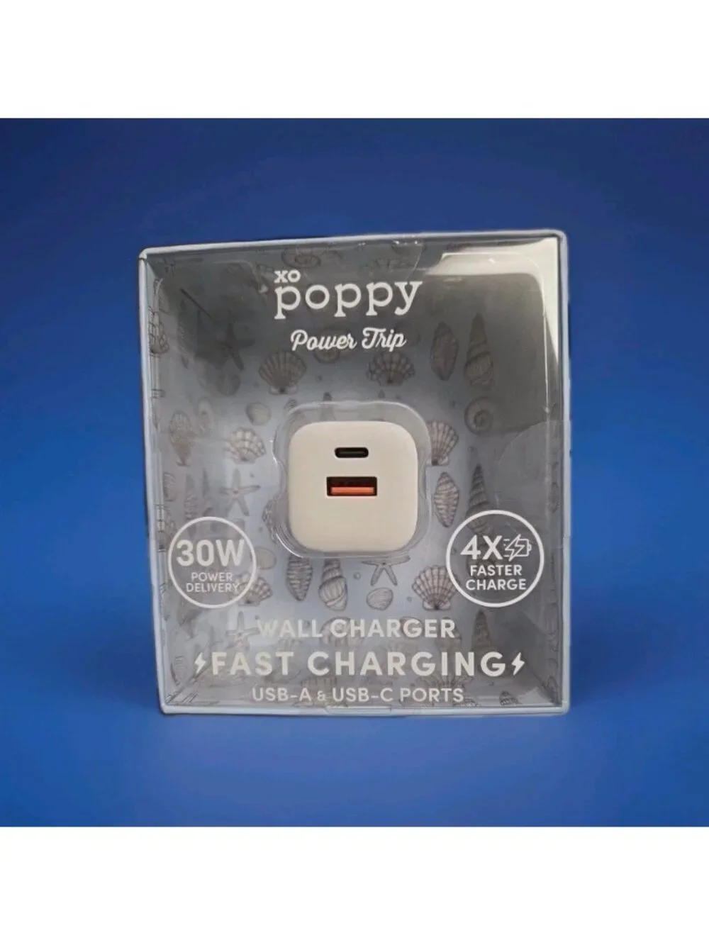 XO Poppy Power Trip Wall Charger Fast Charging 30W Power 4x Fast Charge Shells
